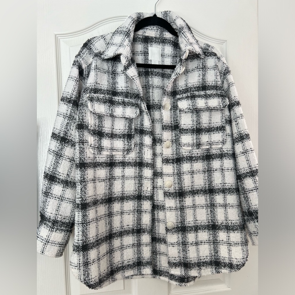 H&M Plaid Shacket Women’s Size S